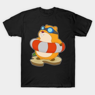 Hamster Swimming Lifebuoy T-Shirt